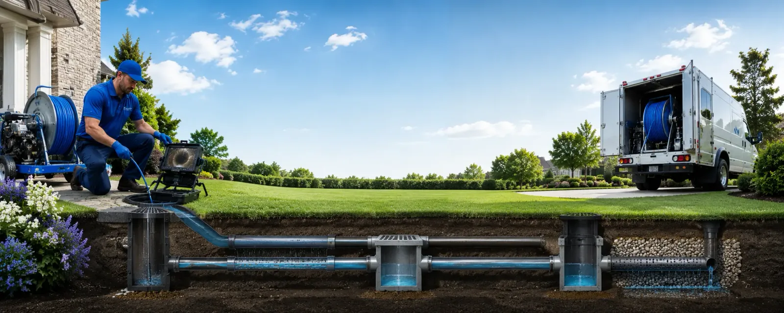 Outdoor drain cleaning information for Larchmont, NY